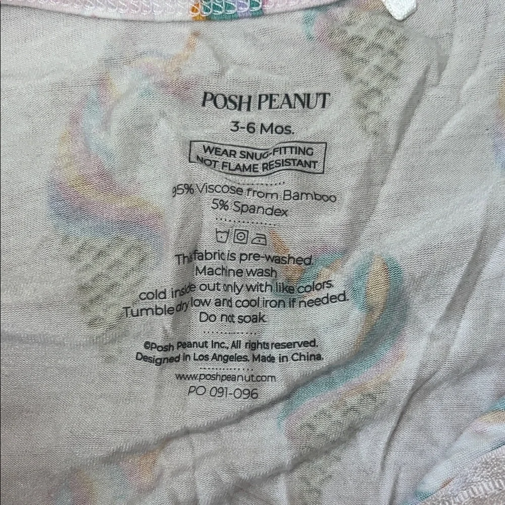 Posh Peanut Bamboo Unicorn Ice Cream One Piece 3-6 months - Picture 4 of 11